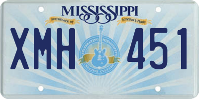 MS license plate XMH451