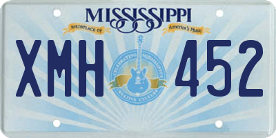 MS license plate XMH452