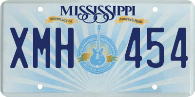 MS license plate XMH454