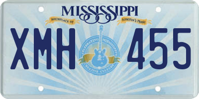 MS license plate XMH455
