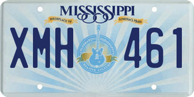 MS license plate XMH461