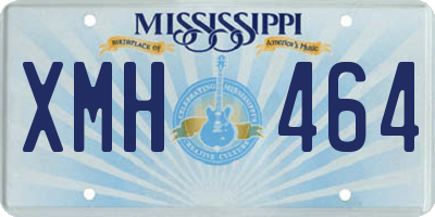 MS license plate XMH464