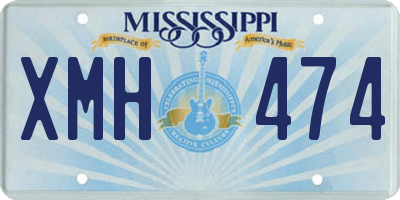 MS license plate XMH474