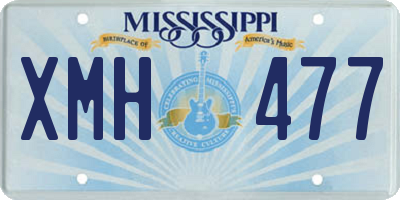 MS license plate XMH477