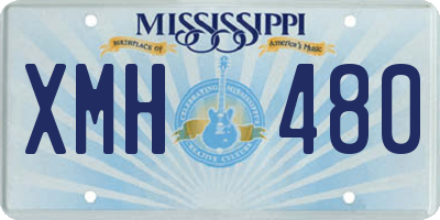MS license plate XMH480