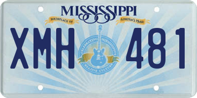 MS license plate XMH481