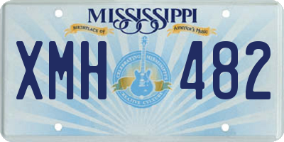 MS license plate XMH482