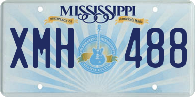 MS license plate XMH488