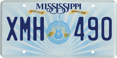 MS license plate XMH490