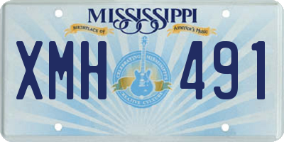 MS license plate XMH491