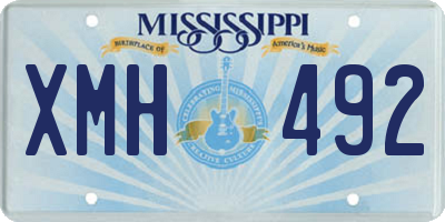MS license plate XMH492