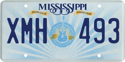 MS license plate XMH493