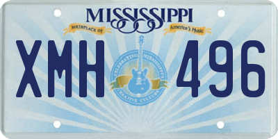 MS license plate XMH496