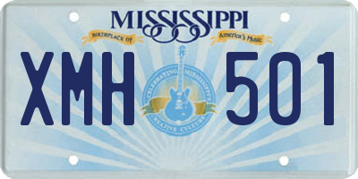 MS license plate XMH501