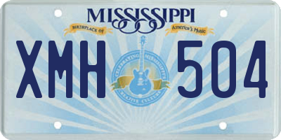 MS license plate XMH504