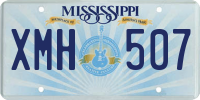 MS license plate XMH507