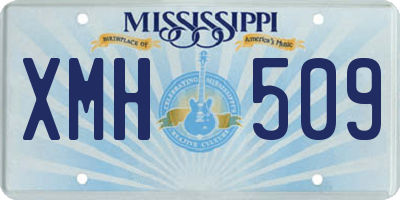 MS license plate XMH509