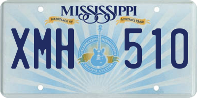 MS license plate XMH510