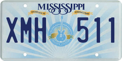 MS license plate XMH511