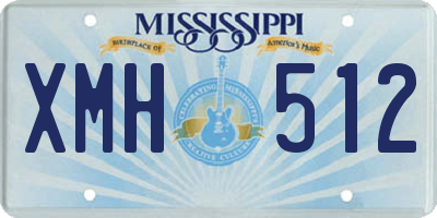 MS license plate XMH512