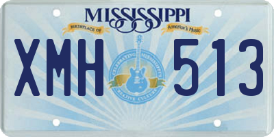 MS license plate XMH513