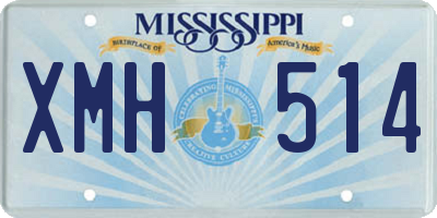MS license plate XMH514