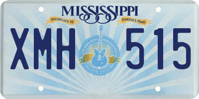 MS license plate XMH515