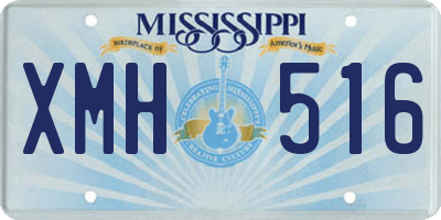 MS license plate XMH516
