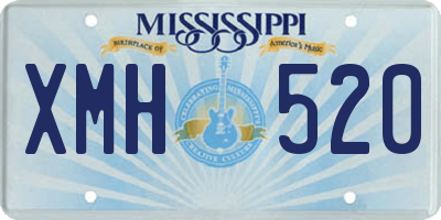 MS license plate XMH520