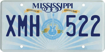 MS license plate XMH522