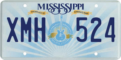 MS license plate XMH524