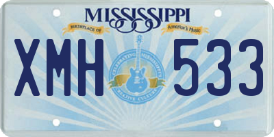 MS license plate XMH533
