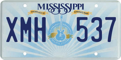 MS license plate XMH537