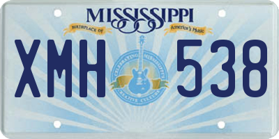 MS license plate XMH538