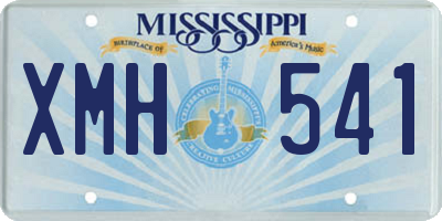 MS license plate XMH541