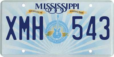 MS license plate XMH543