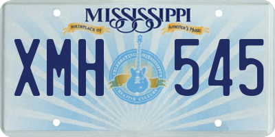 MS license plate XMH545