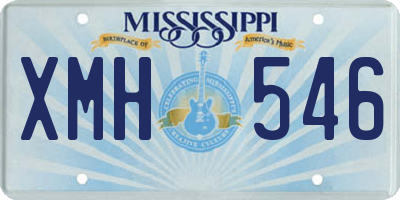 MS license plate XMH546