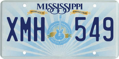 MS license plate XMH549