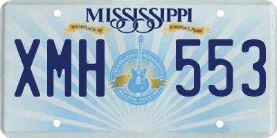 MS license plate XMH553