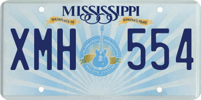 MS license plate XMH554