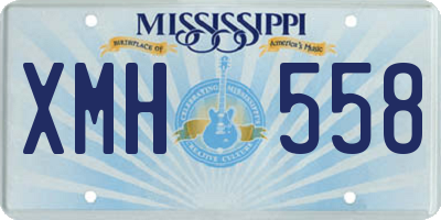 MS license plate XMH558