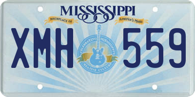 MS license plate XMH559