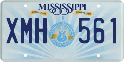 MS license plate XMH561