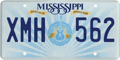 MS license plate XMH562