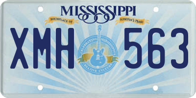MS license plate XMH563