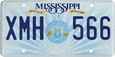 MS license plate XMH566