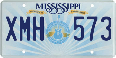MS license plate XMH573