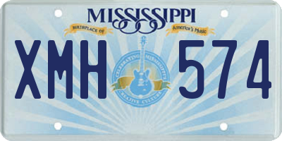 MS license plate XMH574