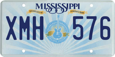 MS license plate XMH576